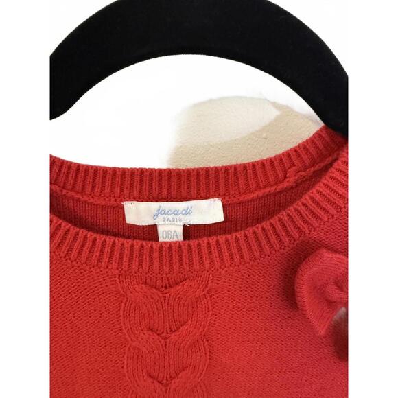 Jacadi Paris Girls Red Knit Sweater – Size 6 (116cm) - Picture 5 of 6